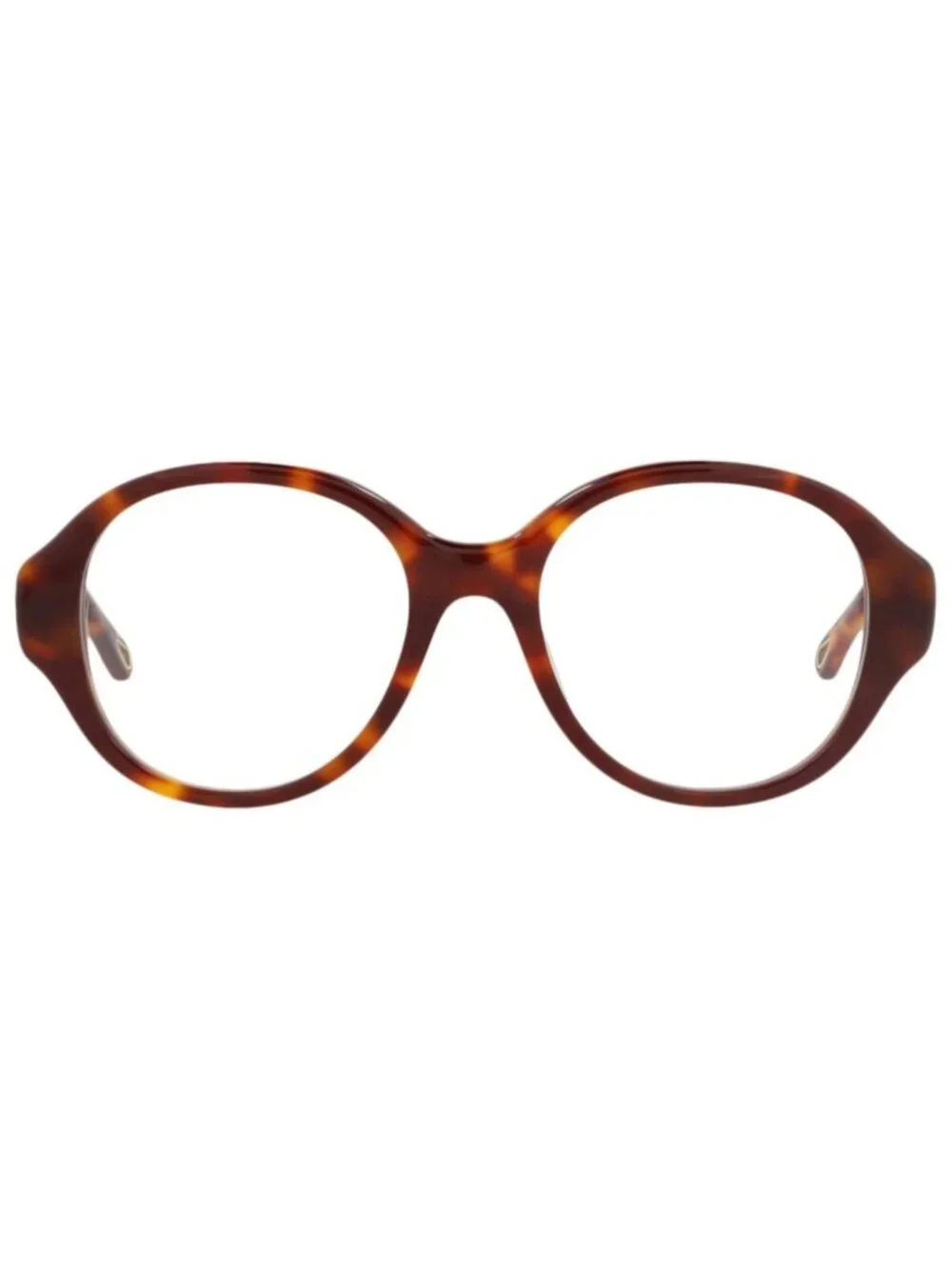 New Chloé Women's Eyeglasses Round Oval Bio Acetate Frame Havana Havana